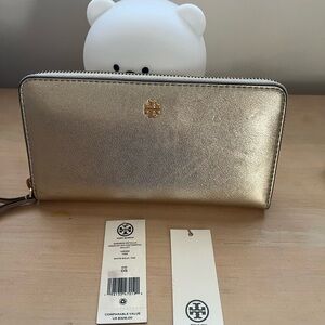 Tory Burch Metallic Gold Wallet